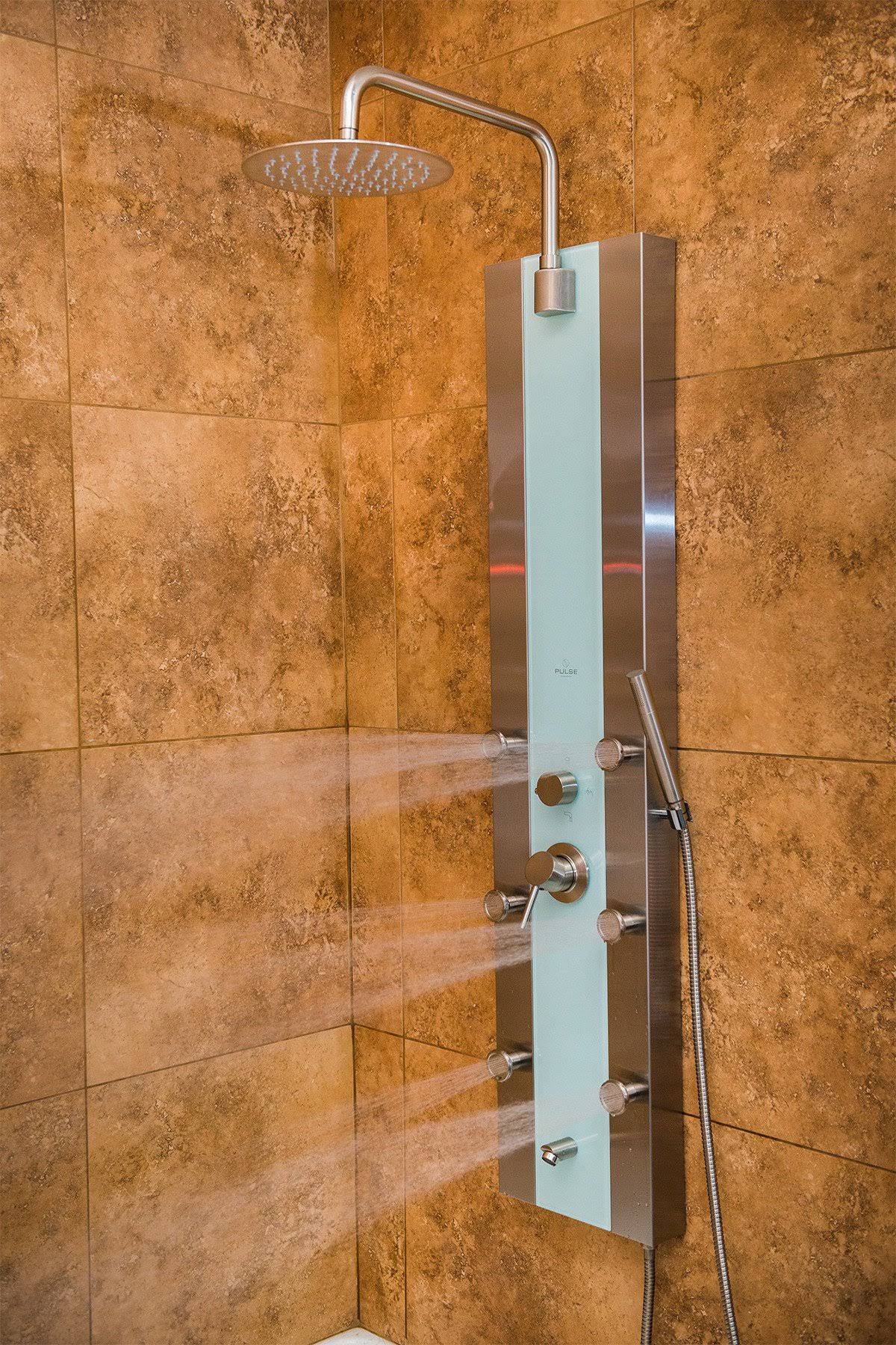 White Glass Shower Panel Z809