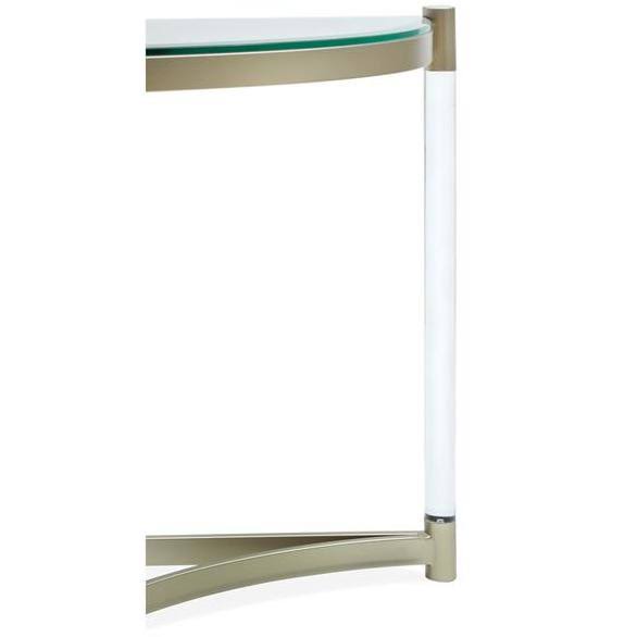 Demilune Sofa Table in Platinum O989