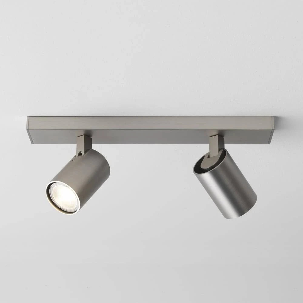 Twin Ceiling Spots Matt Nickel H84077