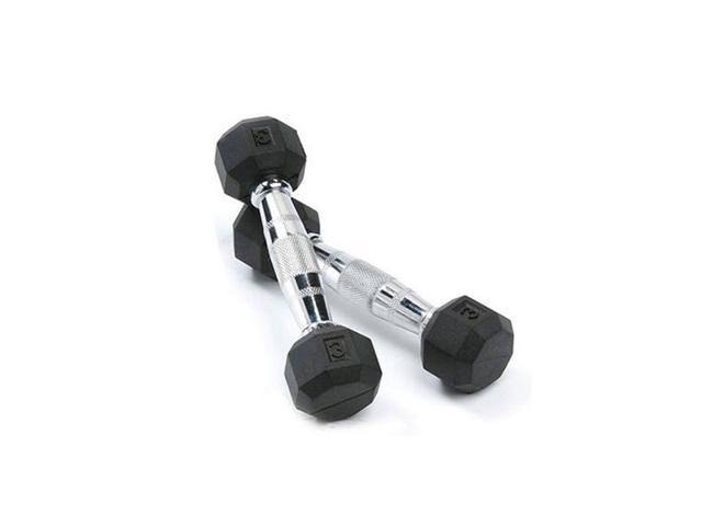 Deluxe Rubber Dumbbells 15-Pound (Pair) N649850