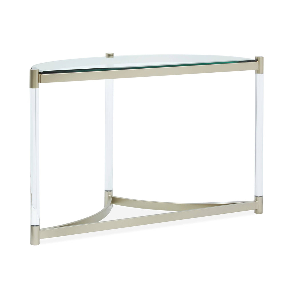 Demilune Sofa Table in Platinum O989