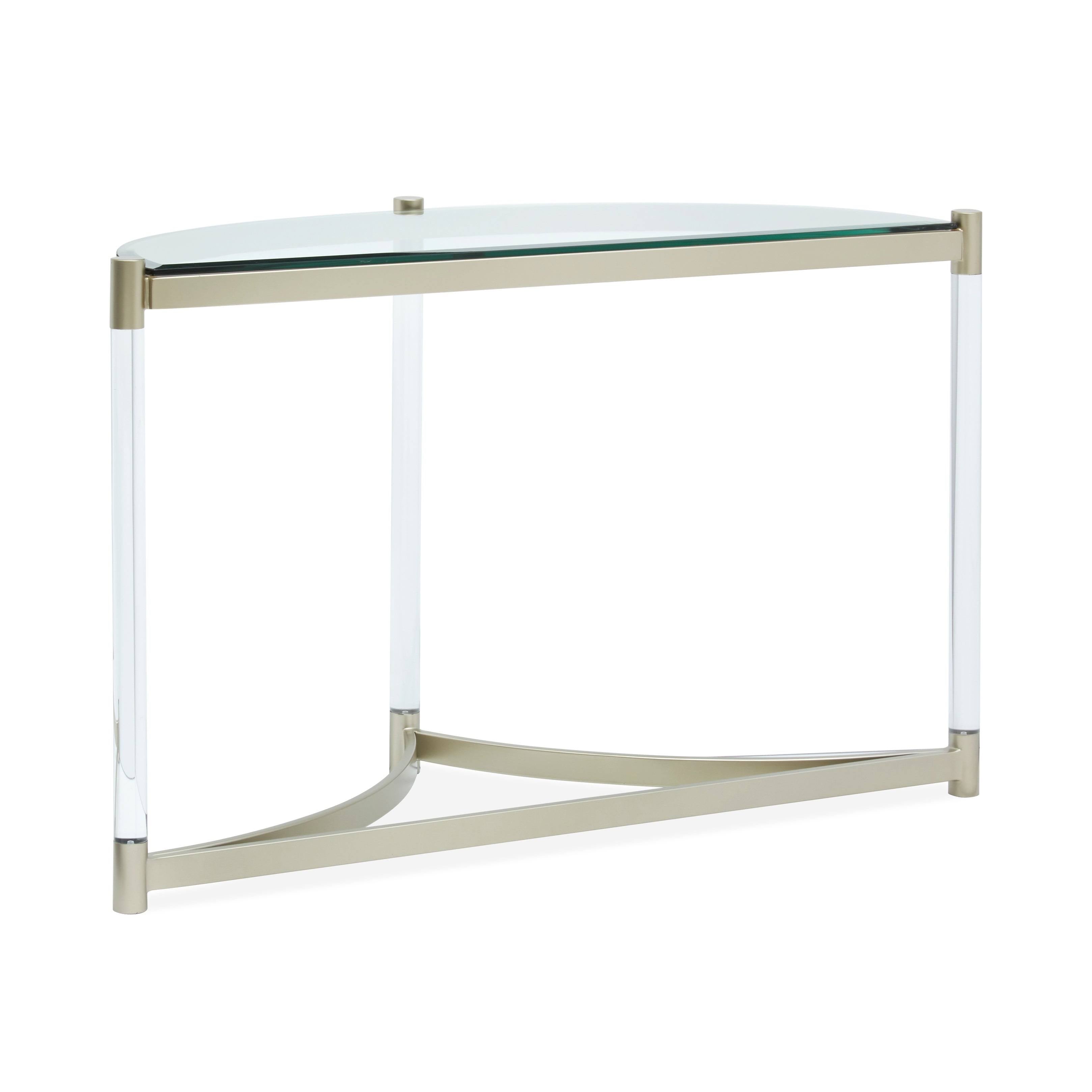 Demilune Sofa Table in Platinum O989