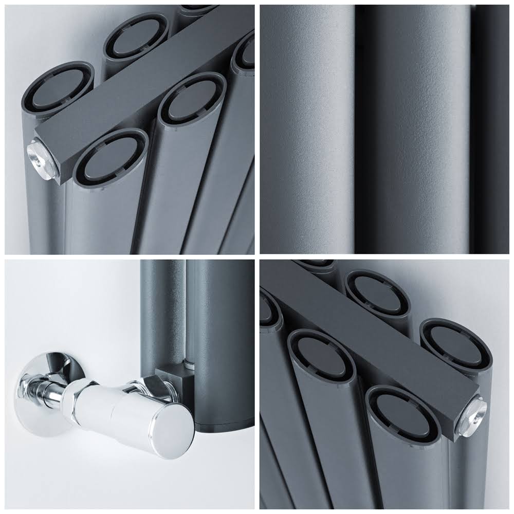 Anthracite Horizontal Hot Water Radiator V664459