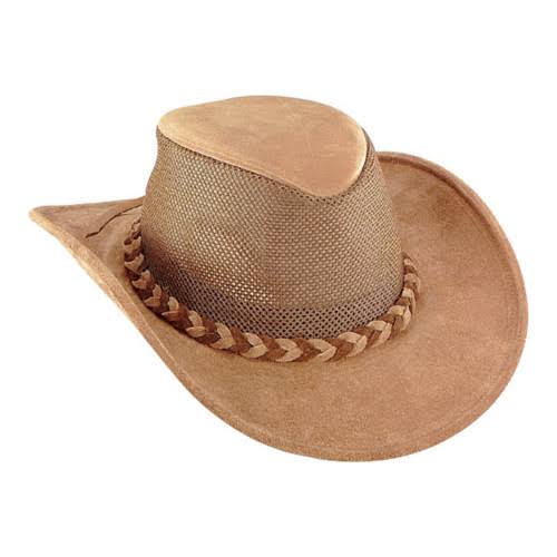 Tan Medium Cowhide Leather Safari Hat F40073