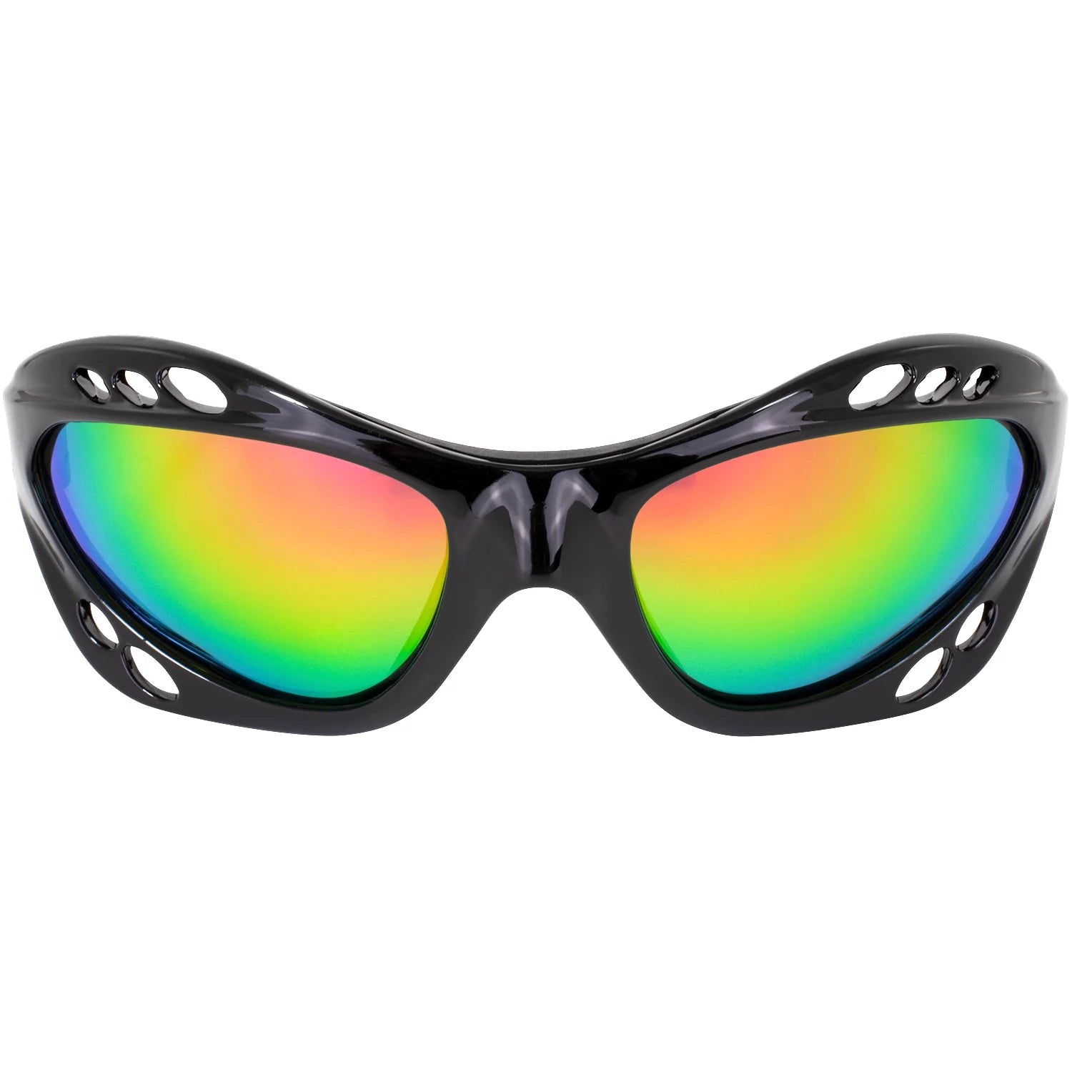 3 Pairs Padded Polarized Sunglasses with Strap Silver Frame with Smoke Lens and Black Frame with Pink and Green Mirror Lenses D8065