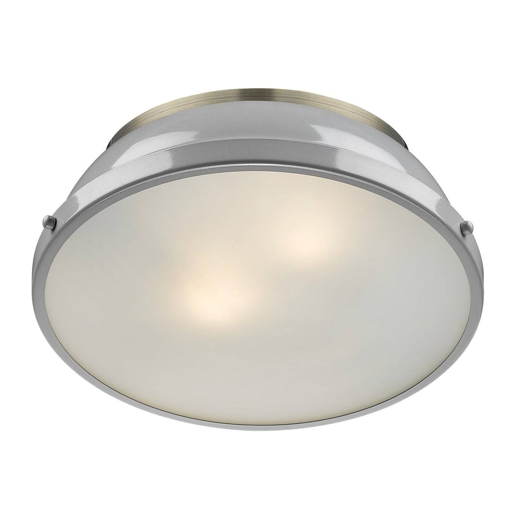 Aged Brass Flush Mount Light D578