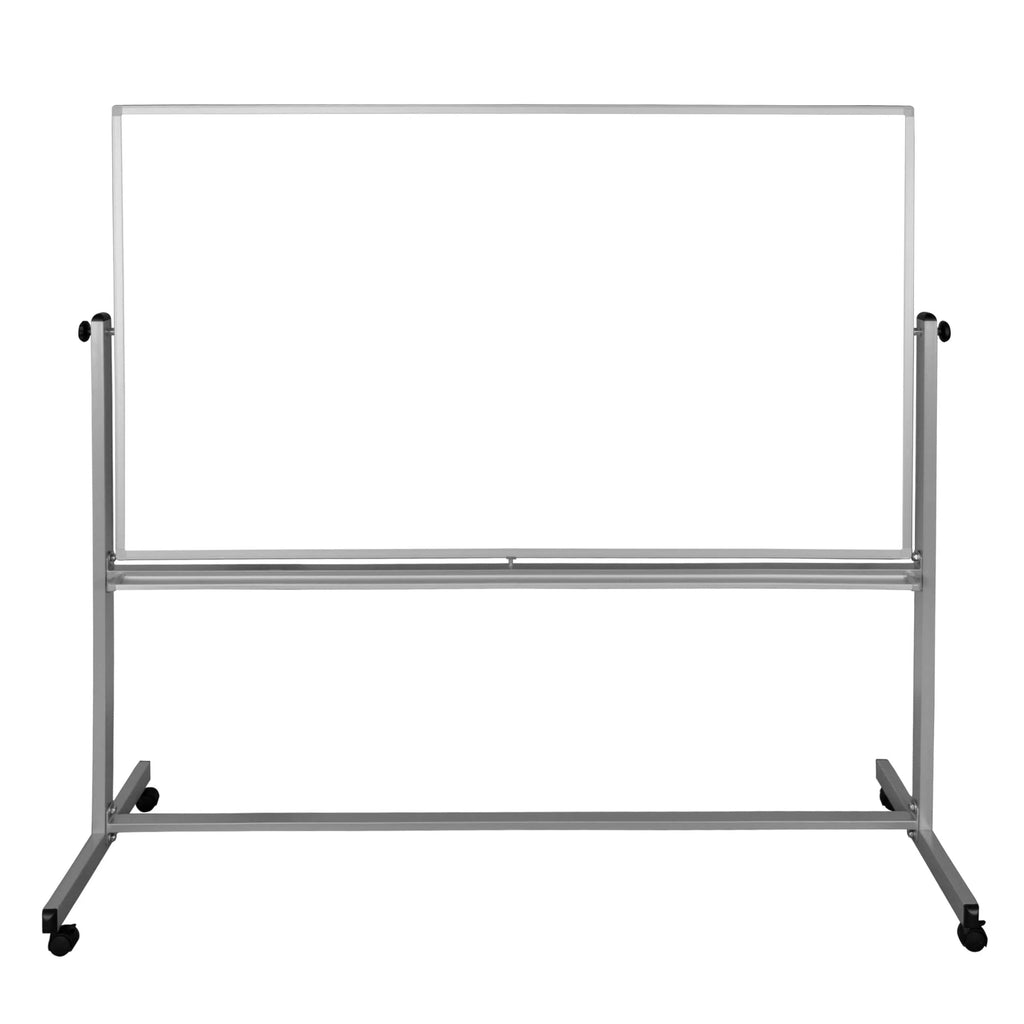Magnetic Rolling Whiteboard, 72" x 48", Silver Aluminum Frame U874658