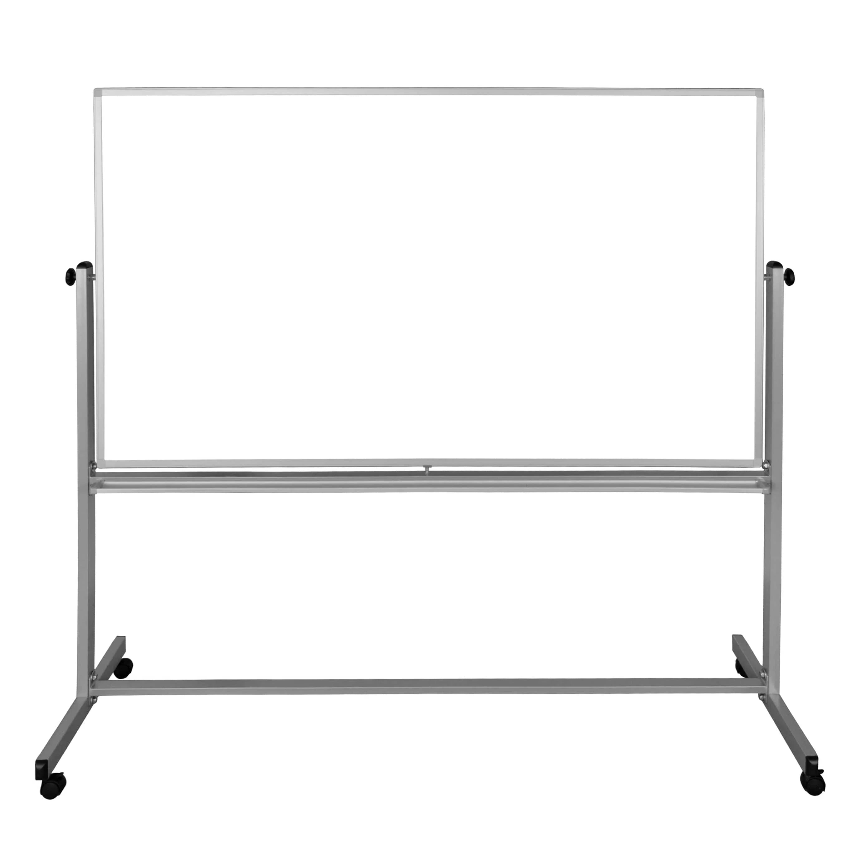 Magnetic Rolling Whiteboard, 72" x 48", Silver Aluminum Frame U874658