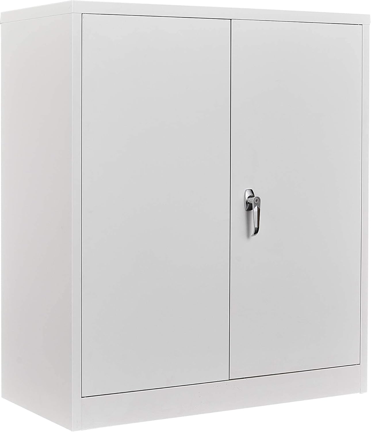 Metal Locker Storage Cabinets, 72" White Tall Steel Wardrobe with Hanging Rod, Shelves and Lockable Doors Q897841