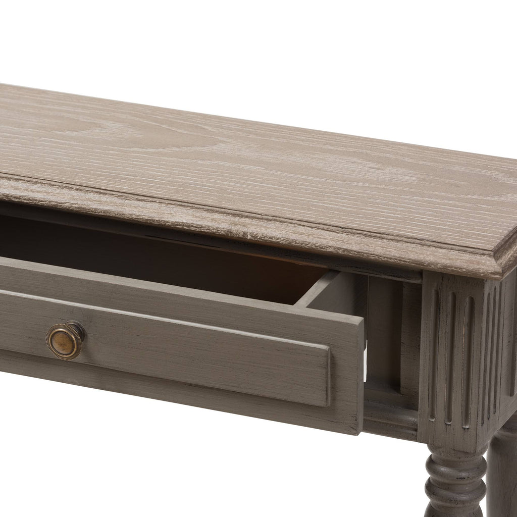 Brown Finished 1-Drawer Console Table L200