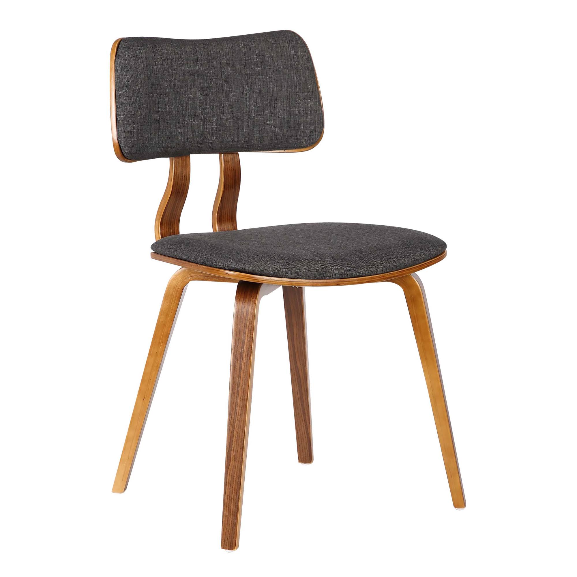 Charcoal/Walnut Mid-Century Dining Chair N630