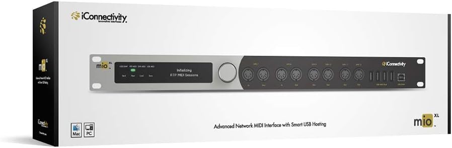 MIDI Interface with 4x MIDI Cable Male to Male Cable 10' Bundle B4956