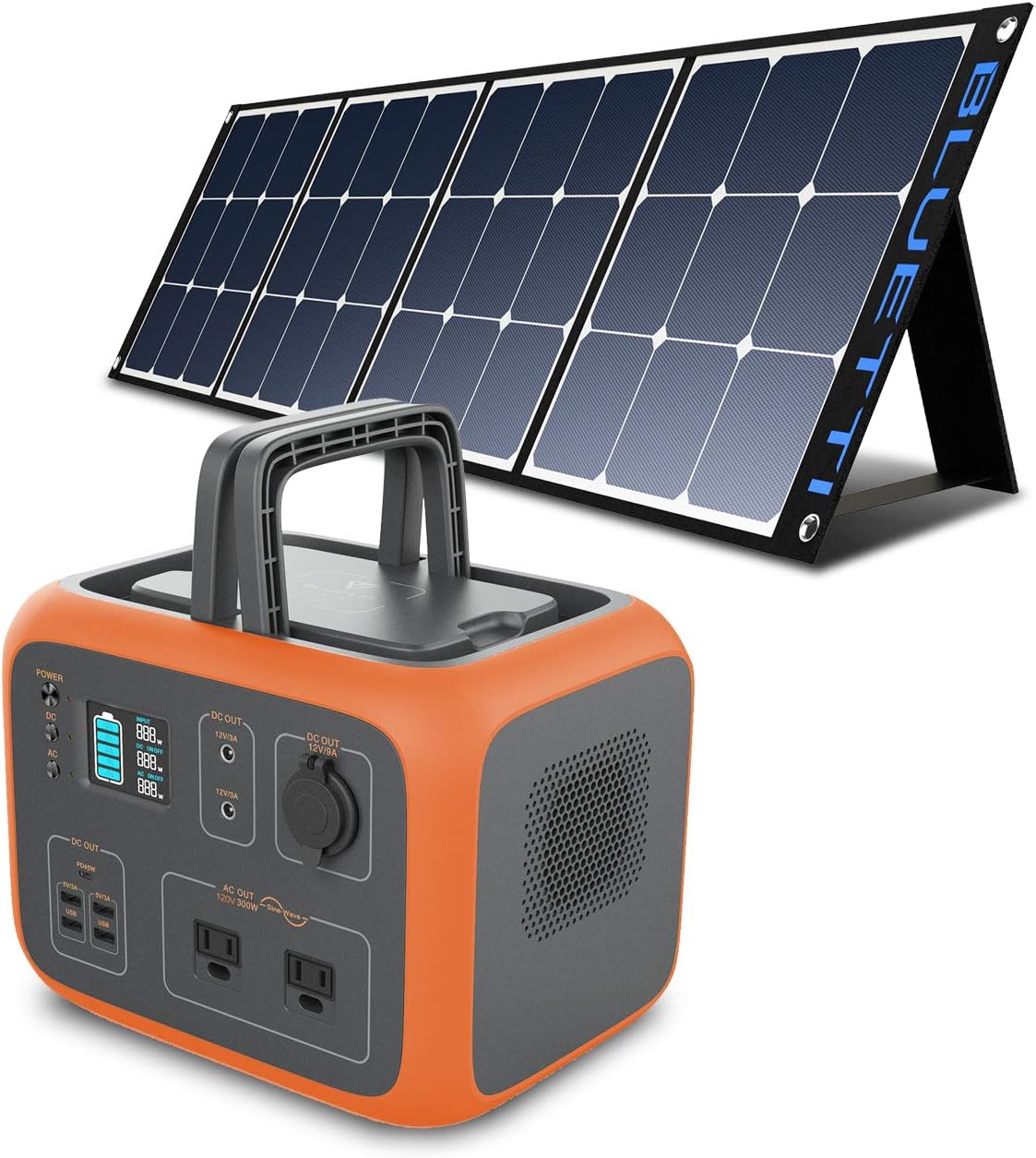 500Wh Portable Power Station with 2x120V AC Outlets T415636