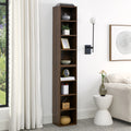 8-Tier Media Tower Rack Storage Cabinet with Adjustable Shelves N584603