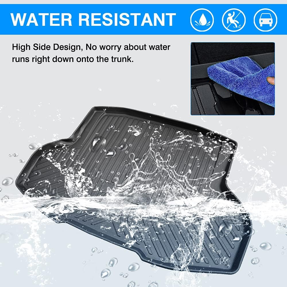 Trunk Mat for Honda Civic Sedan 2016-2021 All Weather TPO Rear Cargo Liner Pack of 2 S292528
