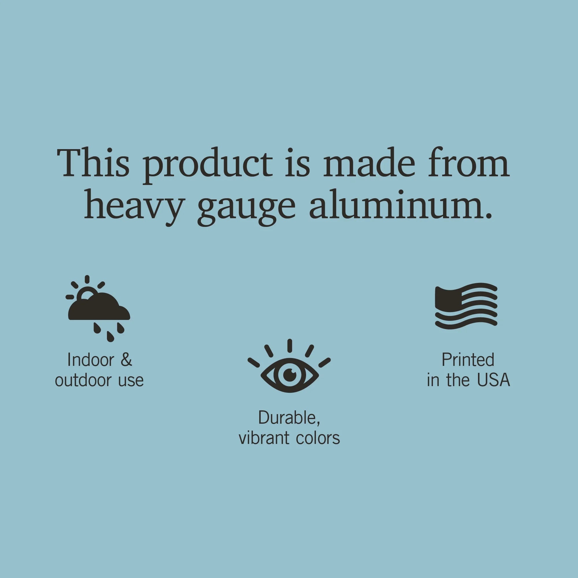 12x18 Aluminum Indoor Outdoor Metal Sign Decor H77891