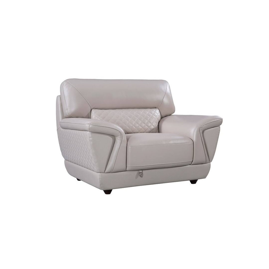 Grey Italian Leather Chair N93349