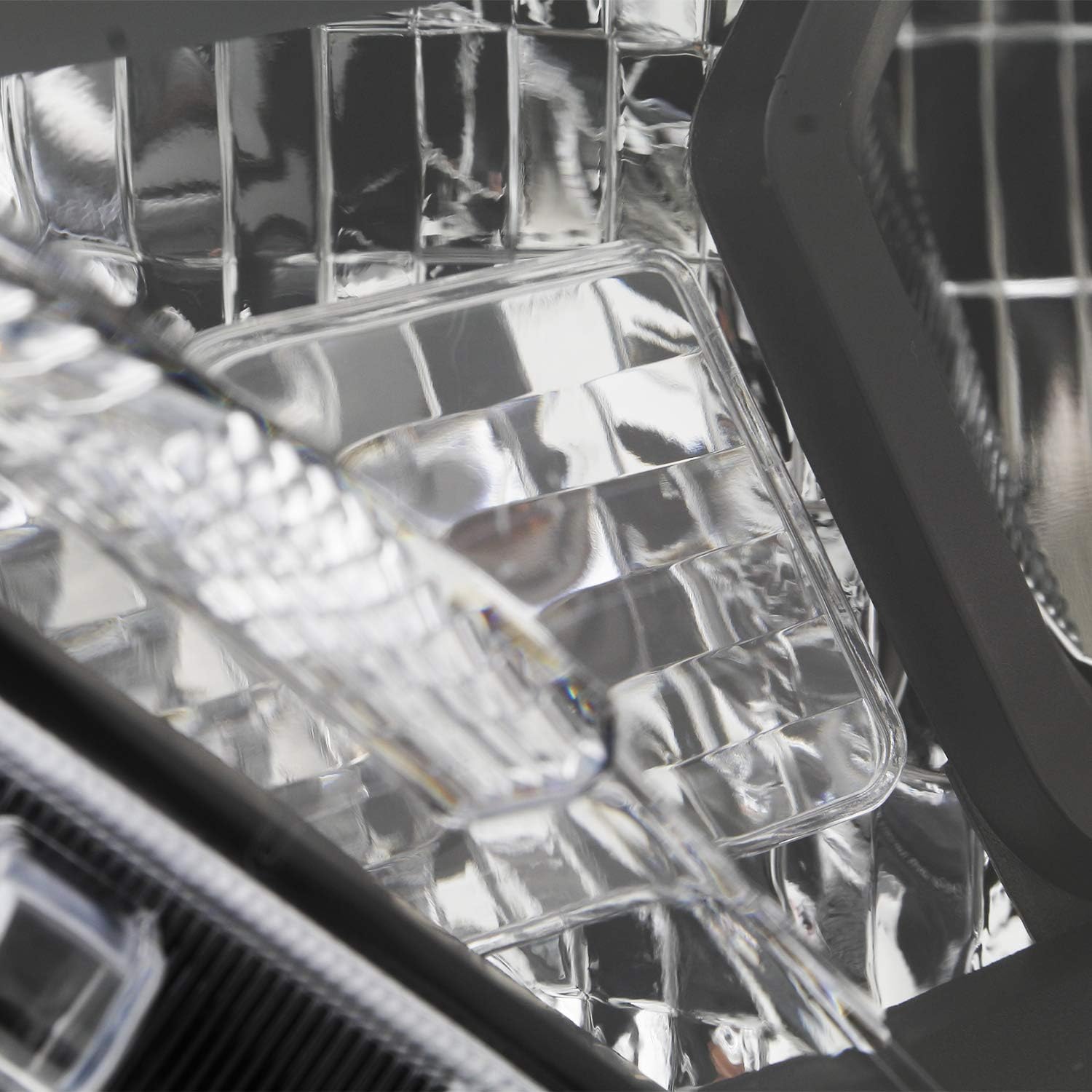 Black Bezel LED Headlights Housing Driver Left Side L830