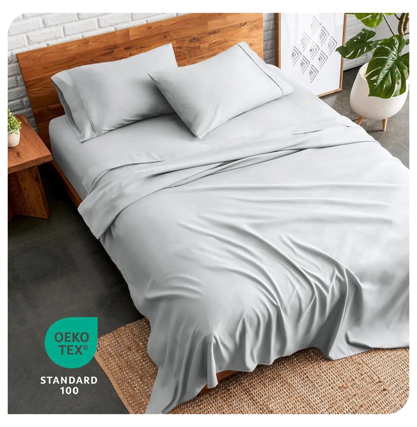 Full XL 4 Piece Microfiber Sheet Set, French Grey D76495