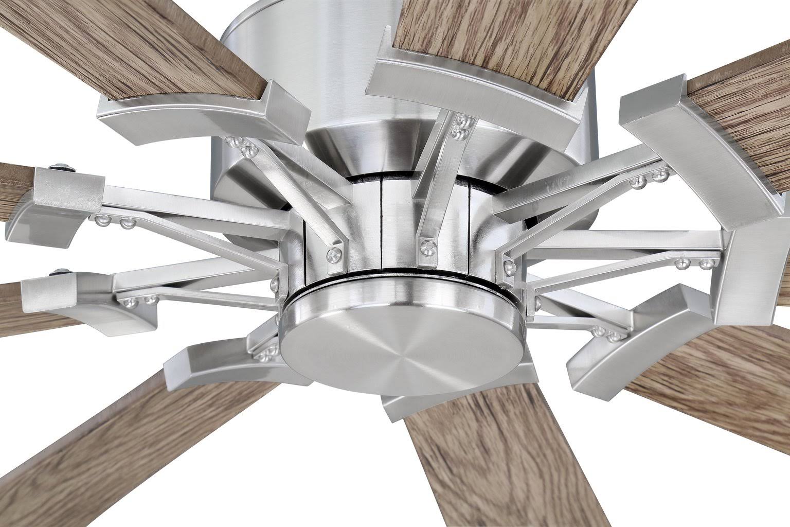 Polished Nickel Ceiling Fan with Light Kit S442642