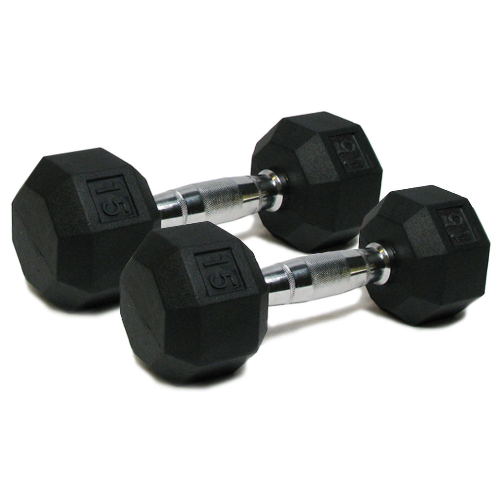 Deluxe Rubber Dumbbells 15-Pound (Pair) N649850