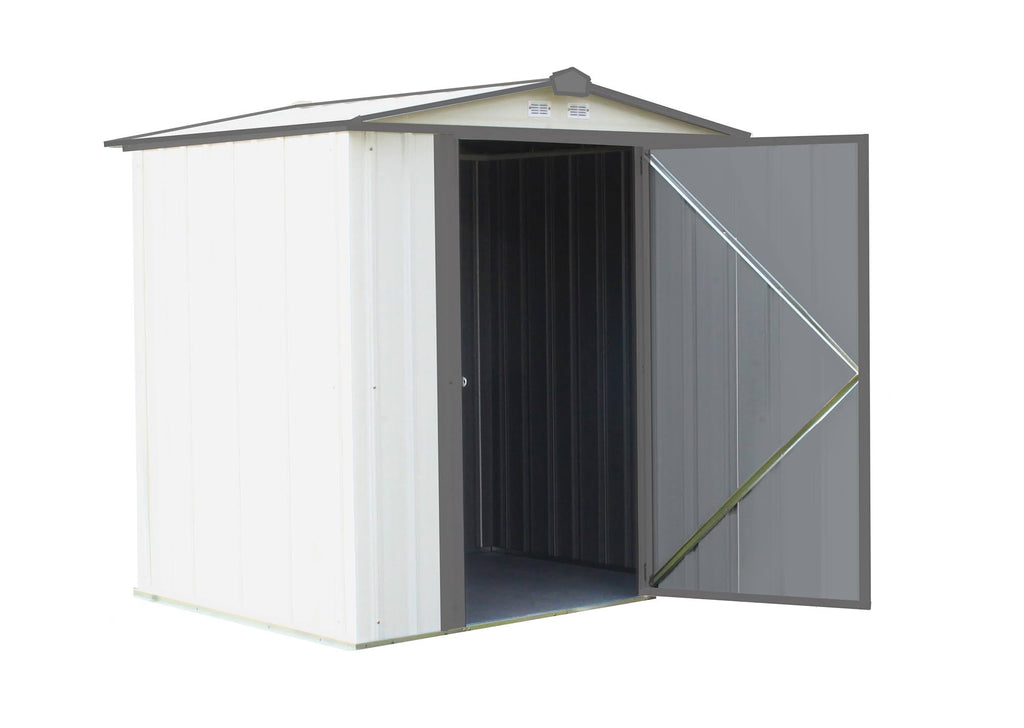 Cream Galvanized Steel Storage Shed Y902