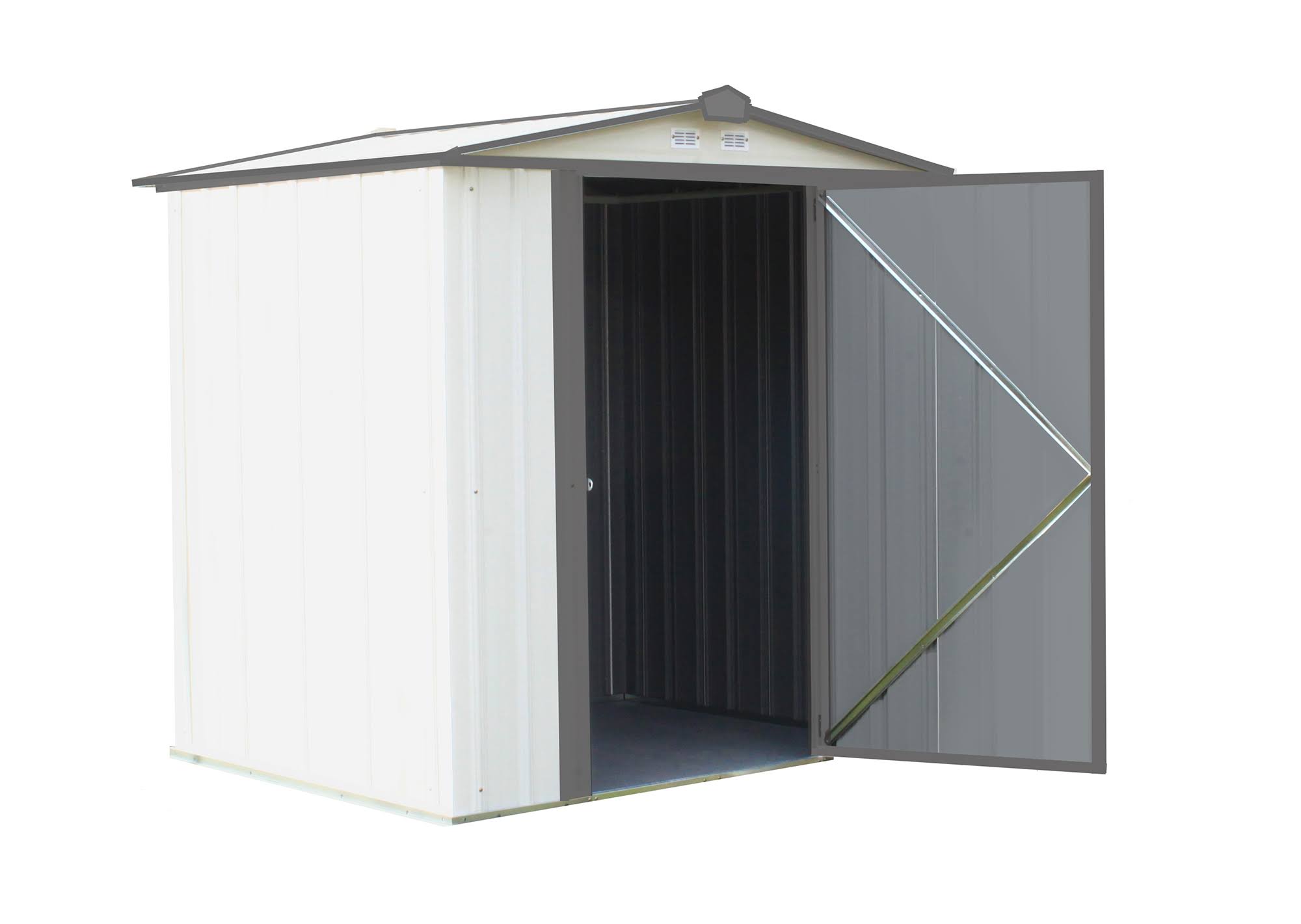 Cream Galvanized Steel Storage Shed Y902