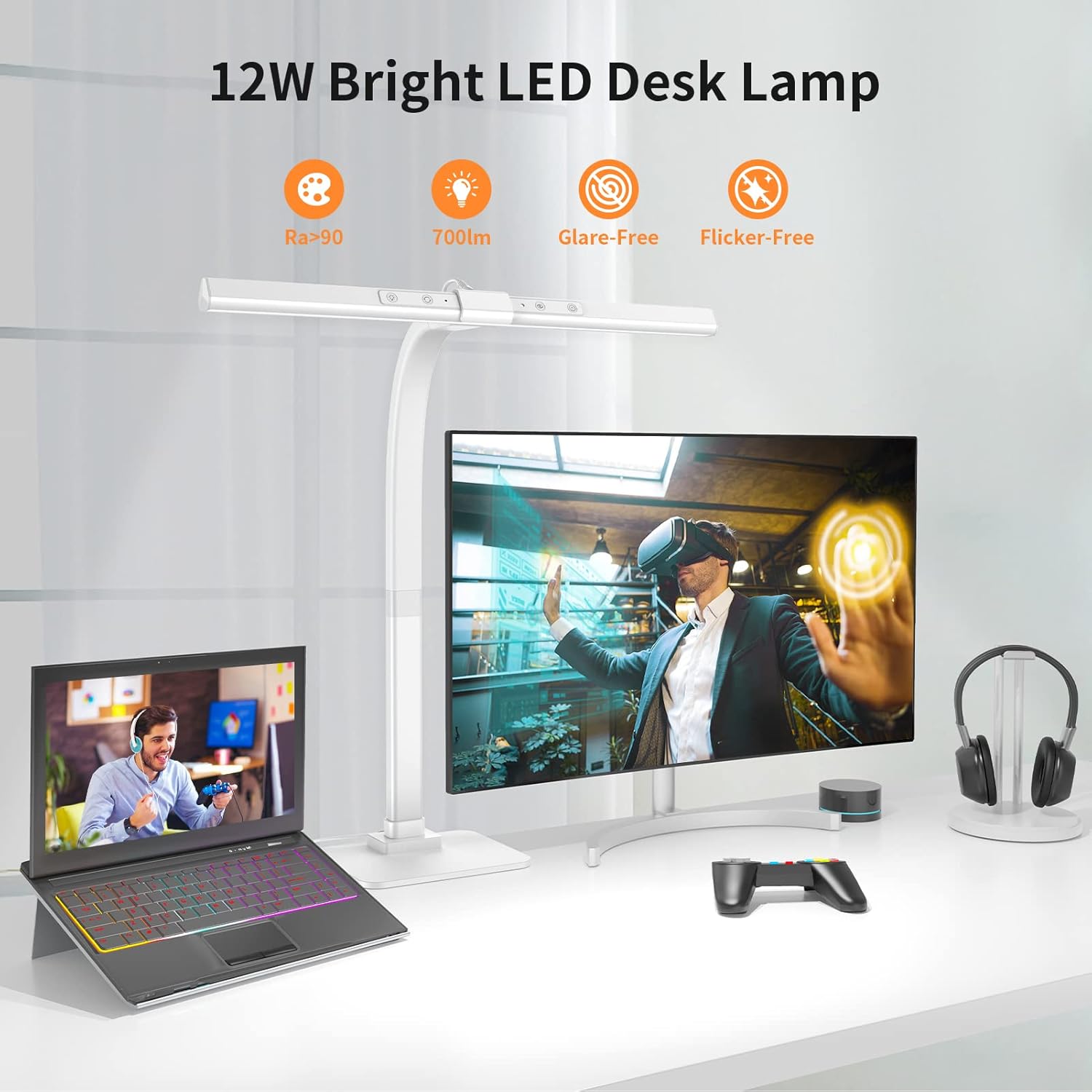 White LED Desk Lamp with Base V880