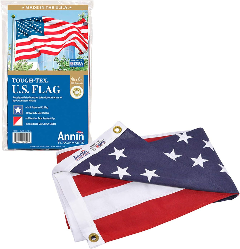 5x8 ft American Flag with Sewn Stripes, Embroidered Stars and Brass Grommets K8291