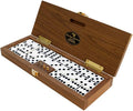 28 Double-Six Dominoes with Black Walnut Case W836887