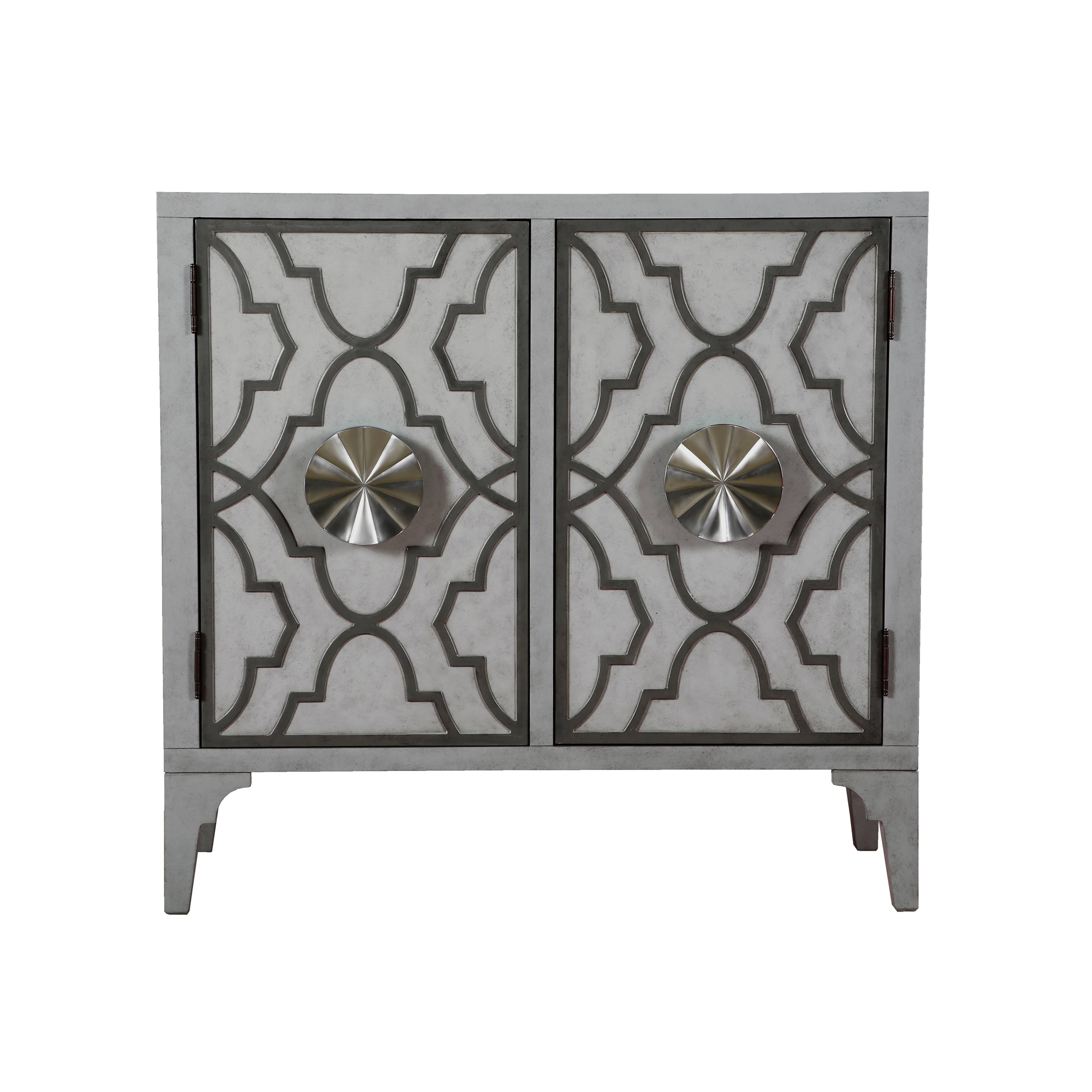 Two Door Accent Chest in Storm Grey P220