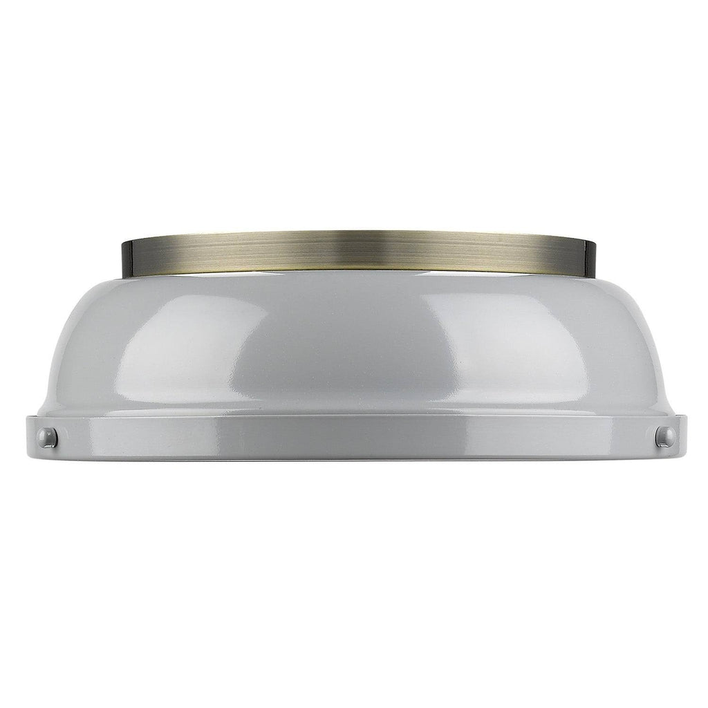 Aged Brass Flush Mount Light D578