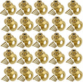 Brass Pool Safety Cover Anchor with Collar for Wood Decks - 25 Pack Z87432