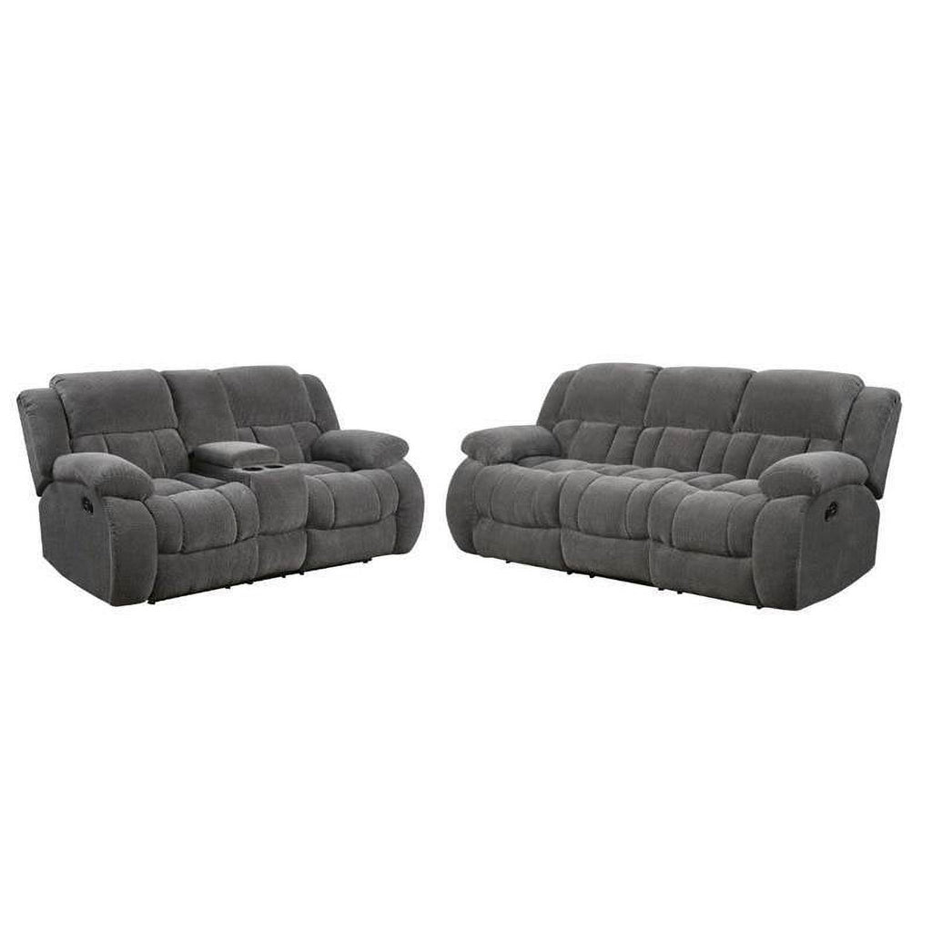 Gray 2 Piece Recliner Sofa Set Q516