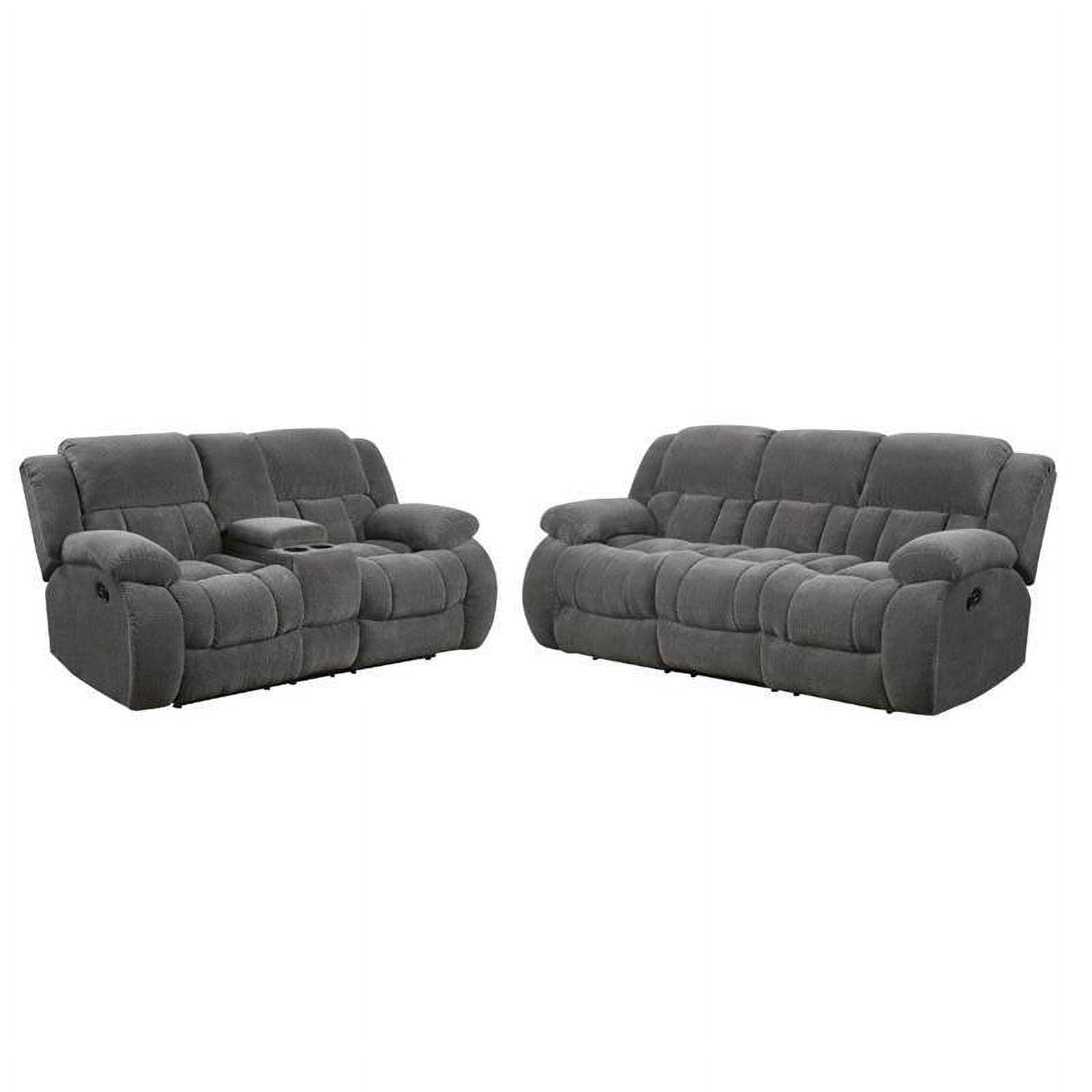 Gray 2 Piece Recliner Sofa Set Q516