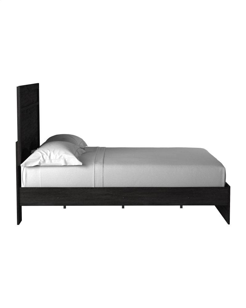 Queen Panel Bed in Black Y43749