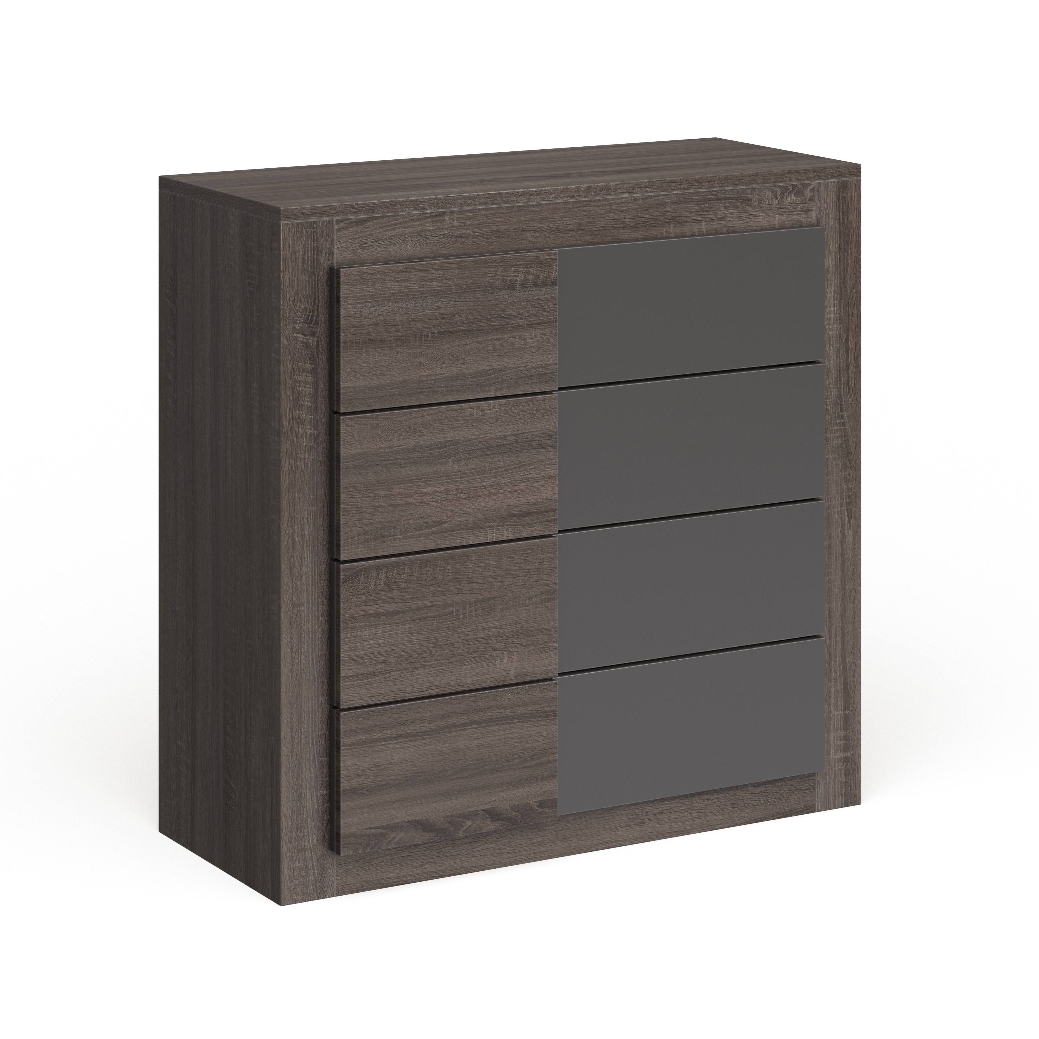 Dark Oak Finish 4-Drawer Chest O534847