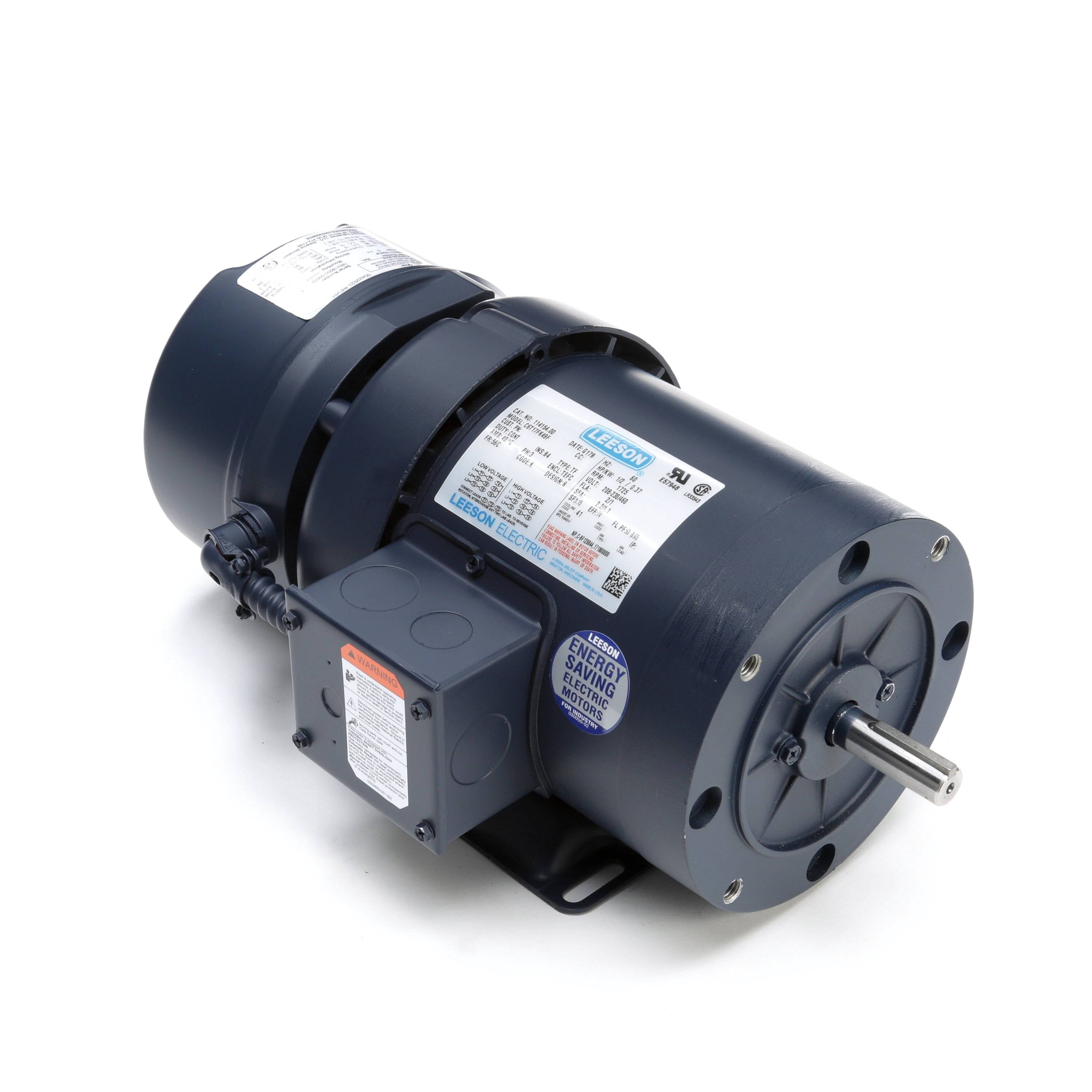 0.50 HP Brake Motor, 3 Phase, 1800 RPM, 208-230/460 V G44810