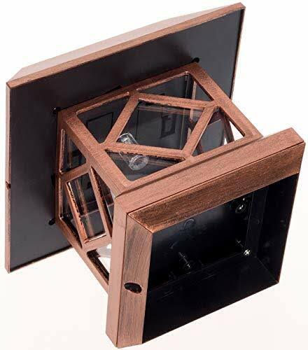 12 Pack Brushed Copper Solar Post Cap Light for 4x4 Wood Posts E865452