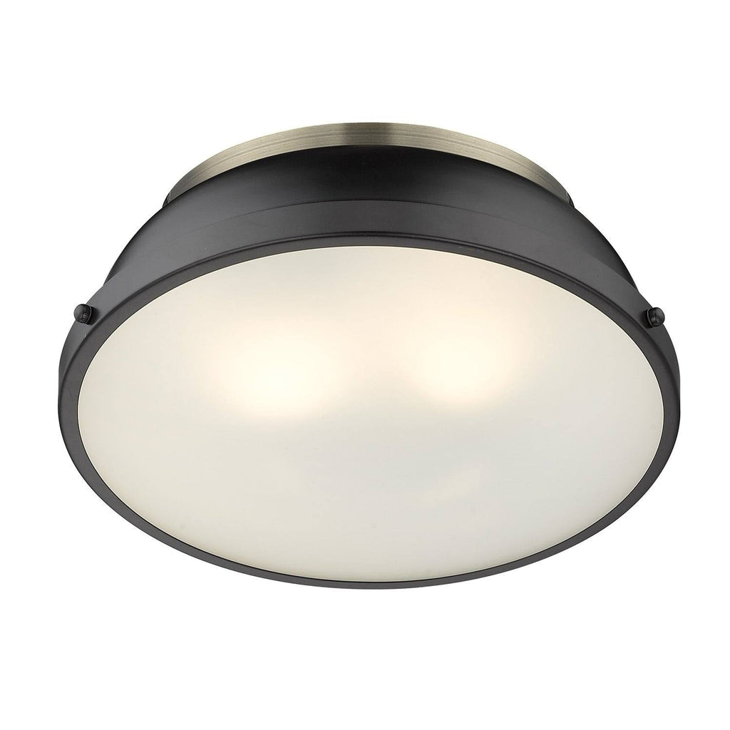 Aged Brass Flush Mount Light D578