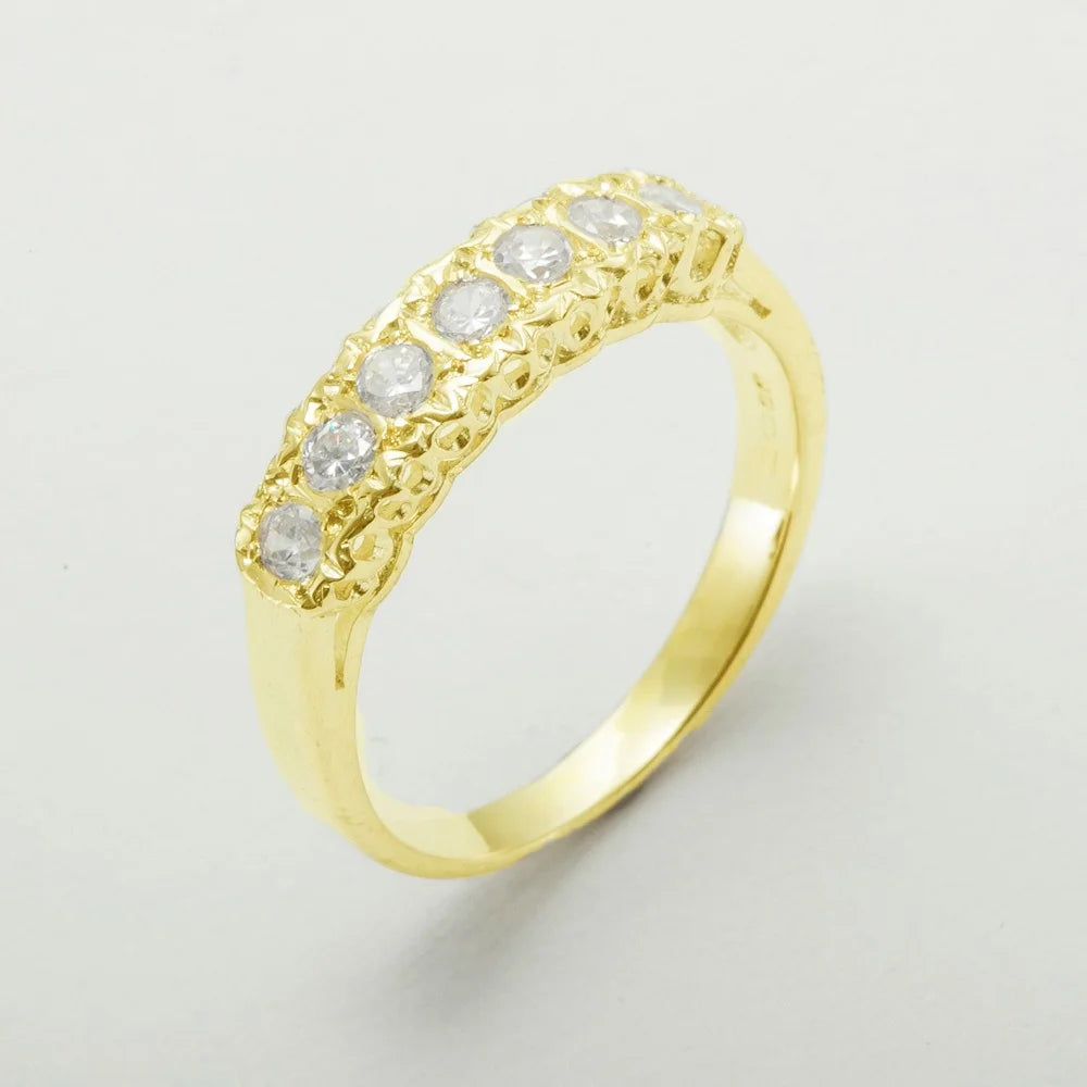 14k Yellow Gold Natural Diamond Eternity Ring H35974