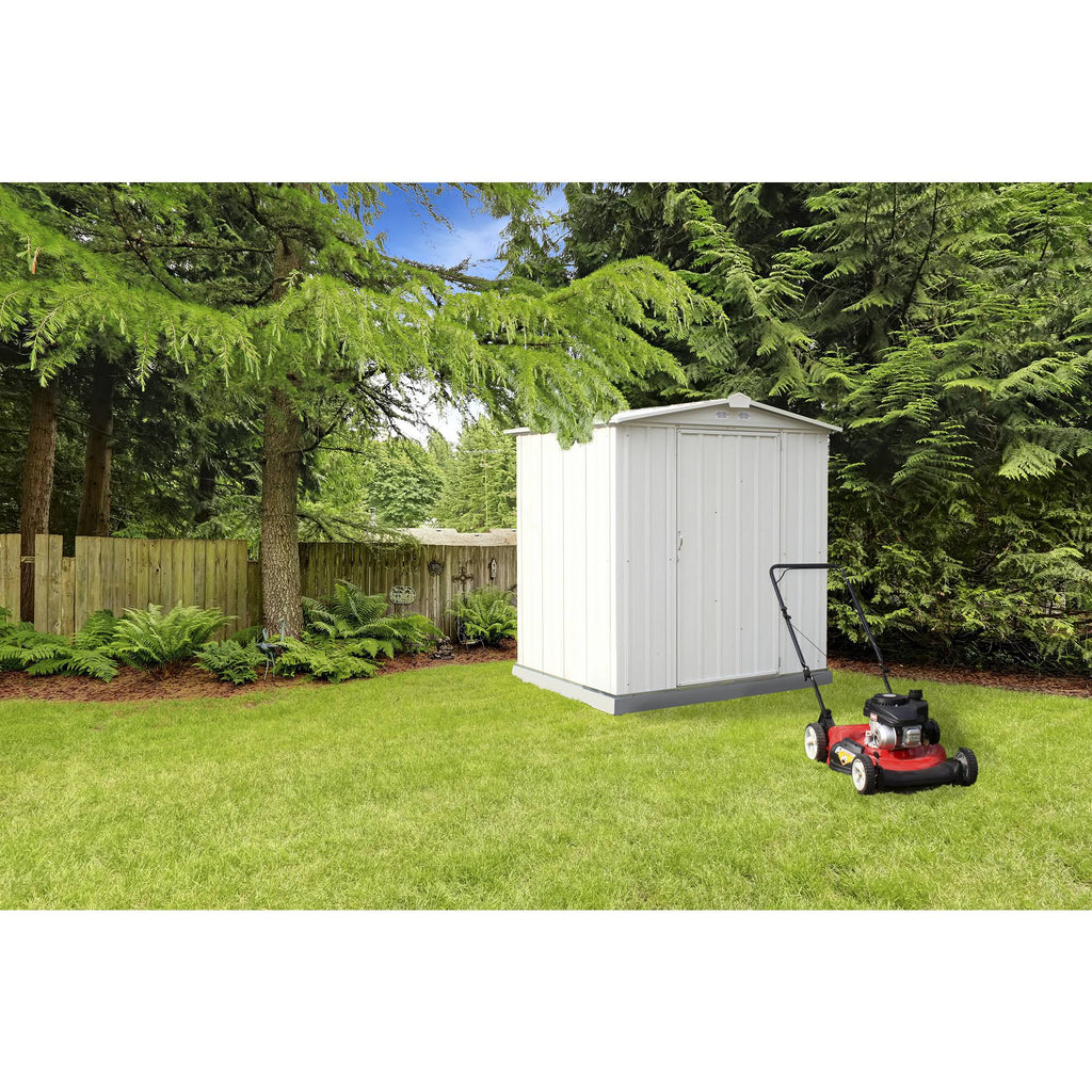 Cream Galvanized Steel Storage Shed Y902