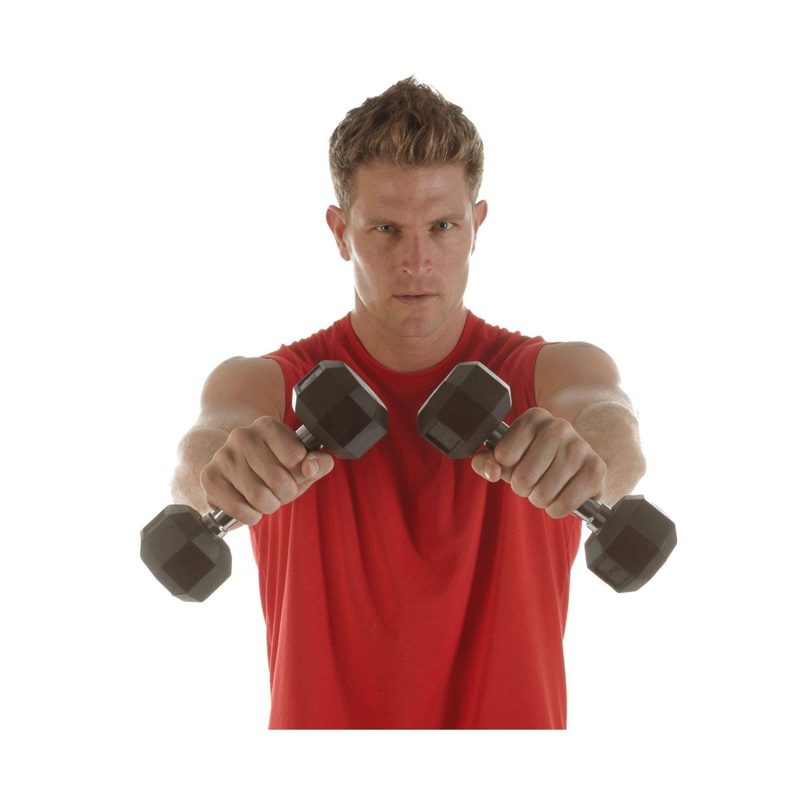 Deluxe Rubber Dumbbells 15-Pound (Pair) N649850