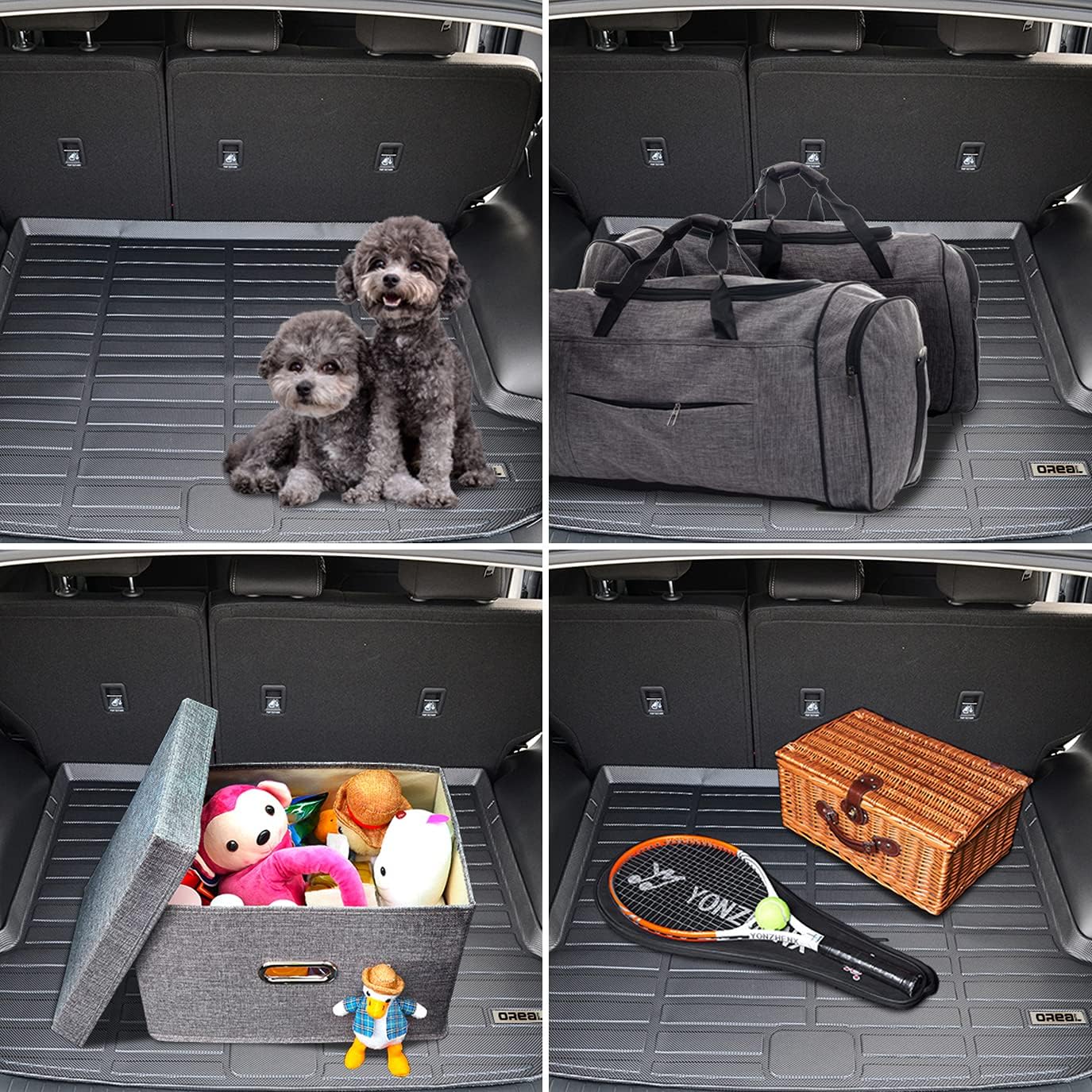 Black Trunk Mat Car Rear Cargo Liner Floor Cover A404