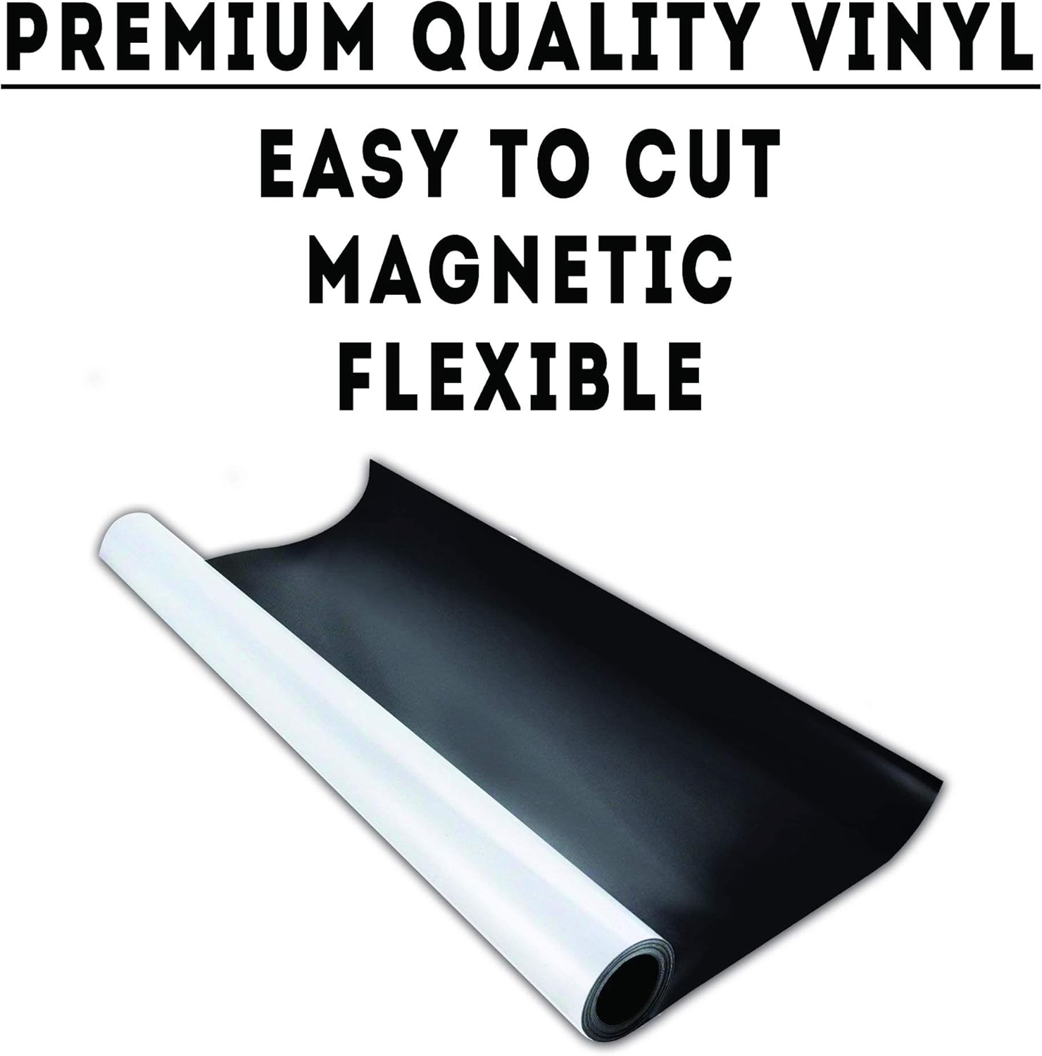 Blank Magnet Sheets 24-inches Wide Flexible Printable White Vinyl Surface 5 Ft. Roll Pack of 2 Q5613