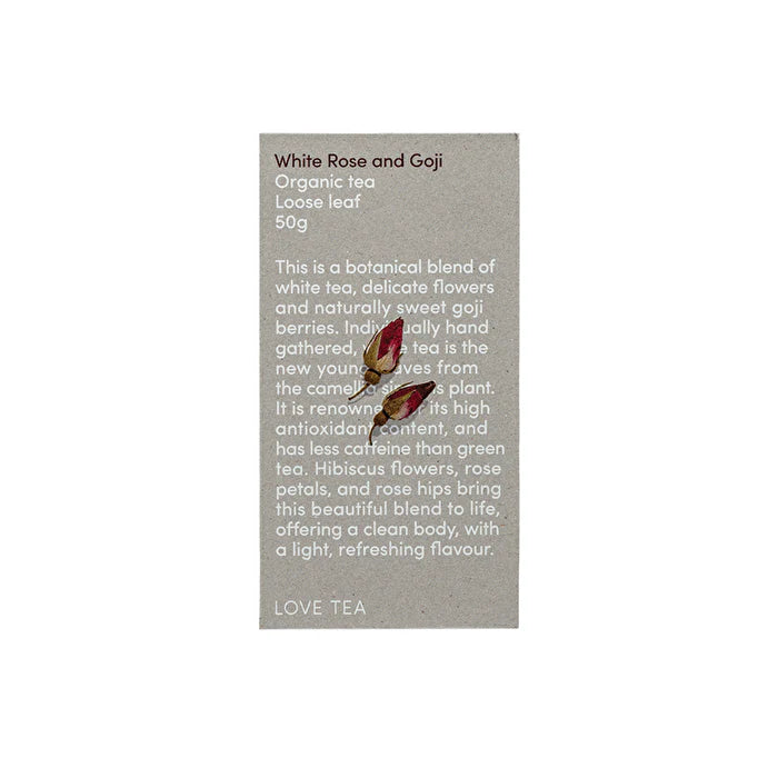 Organic White Rose & Goji Tea Loose Leaf 50g U219