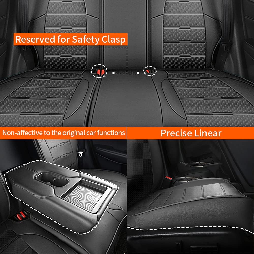 Faux Leather Car Seat Covers Full Set for 2017 2022 CRV L9787