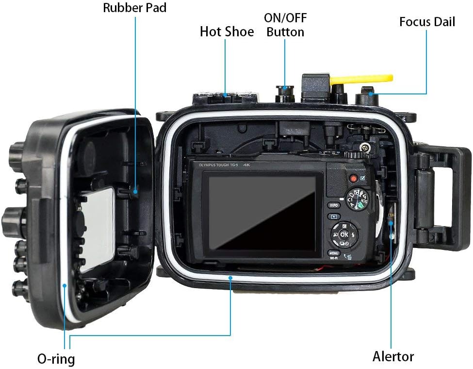 Waterproof Underwater Diving Housing Case for Olympus TG-5 Cameras W489