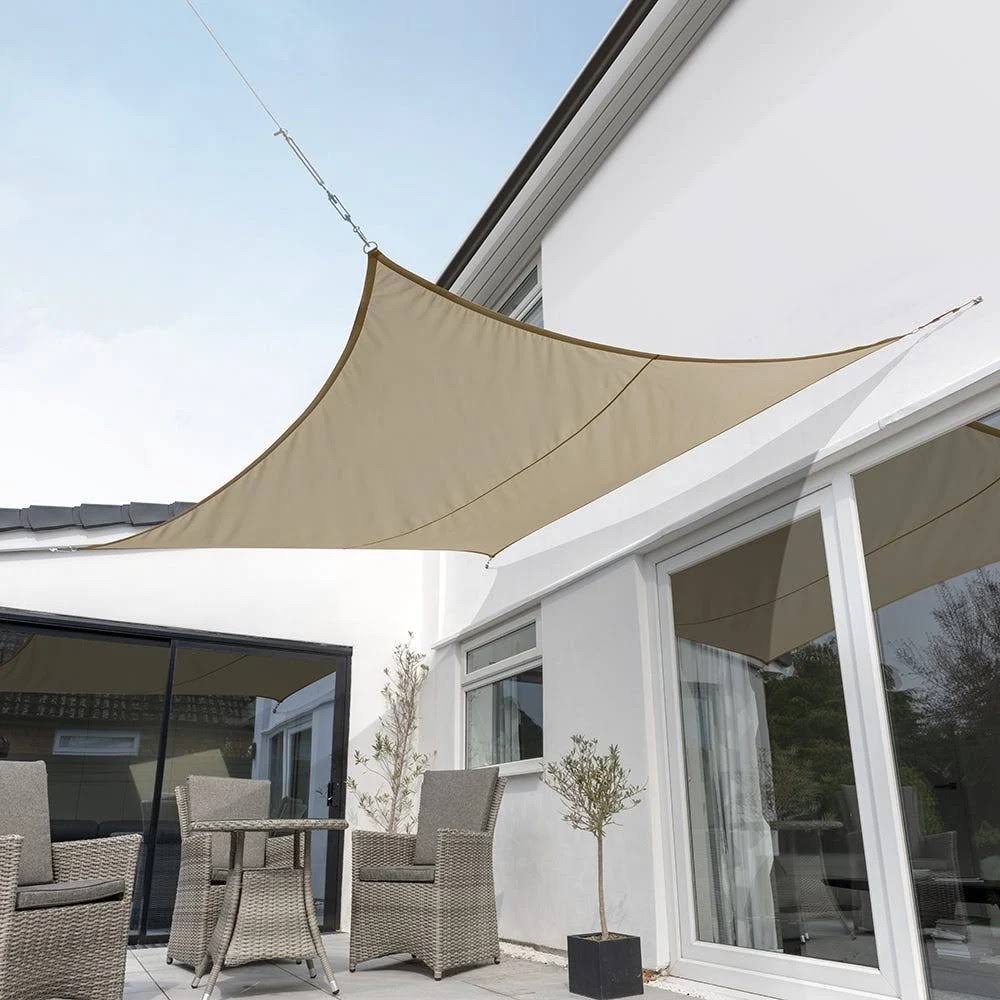 11ft 10x22 Mocha Brown Waterproof Woven Square Sail Shade V6314
