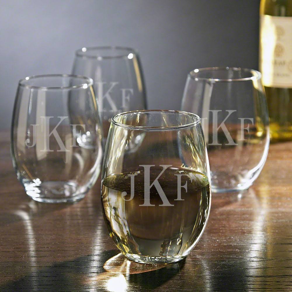 Set of 4 Stemless Wine Glasses I609811
